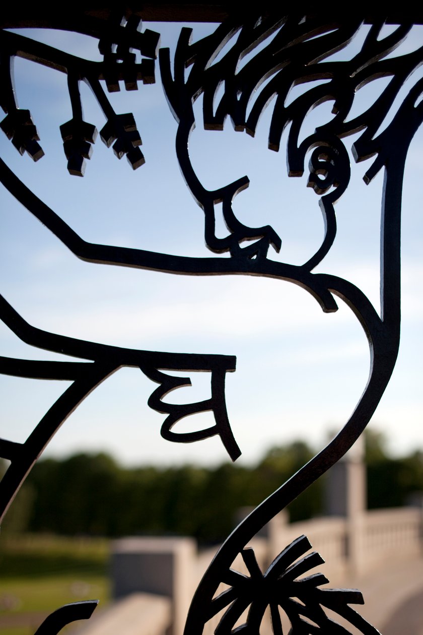 Indgangsport til skulpturparken, børn, detalje jerndetalje af 346460 af Gustav Vigeland
