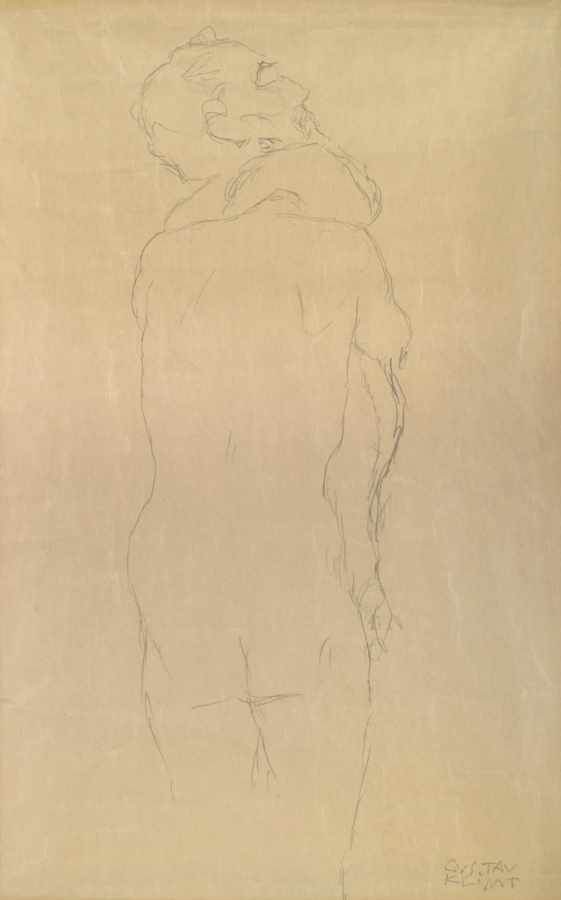 Adam og Eva studerer af Gustav Klimt