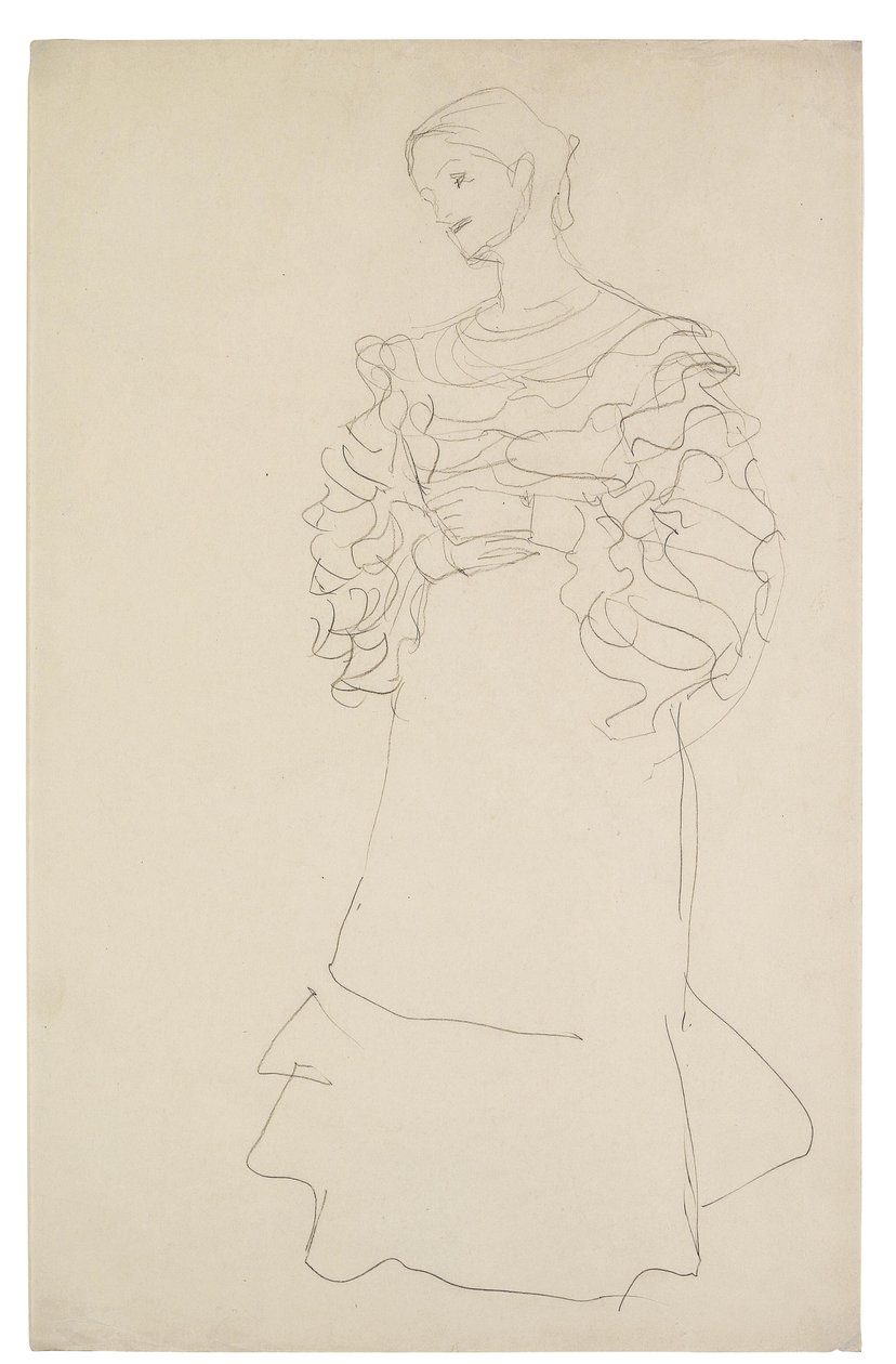 Portræt af Magda Mautner-Markhof-undersøgelse af Gustav Klimt