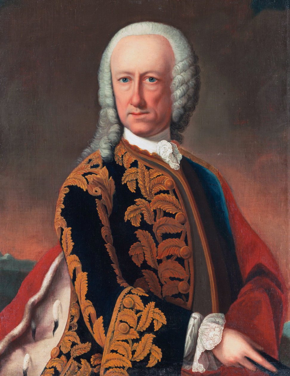 Portræt af Wilhelm landgreve af Hessen-Philippsthal-Barchfeld (1692 - 1761) af Gustav Altmöller
