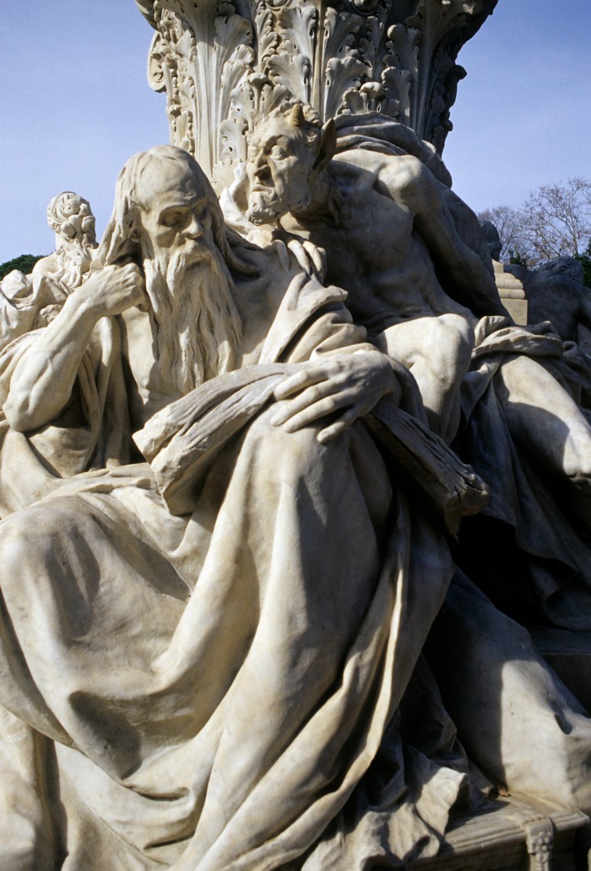 Monument til Goethe i parken omkring Villa Borghese (detaljer) af Gustav Heinrich Eberlein