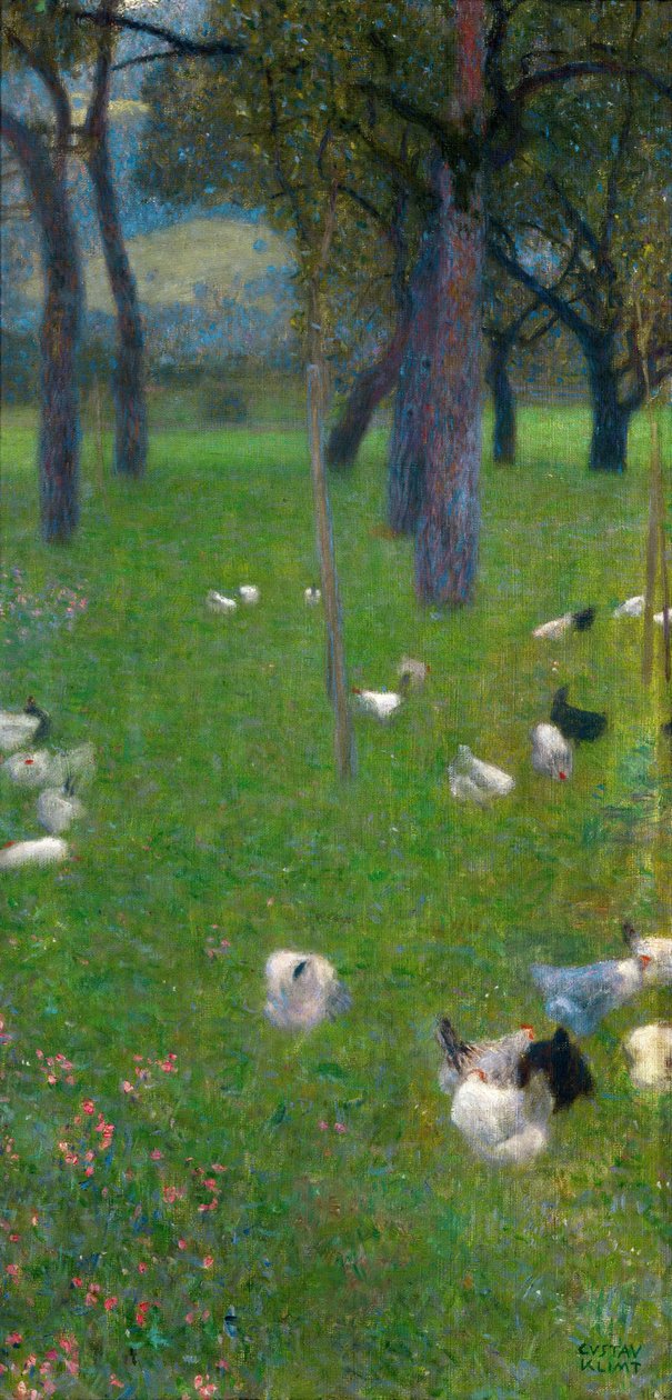 Efter regnen Have med høns i St. Agatha, 1898 af Gustav Klimt