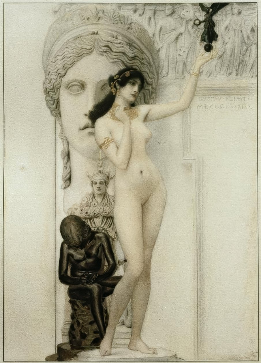 Skulpturens allegori af Gustav Klimt