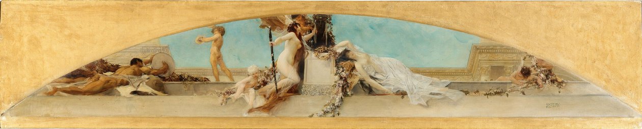 Dionysos alter. Studie til loftmaleriet i Burgtheater, Wien af Gustav Klimt