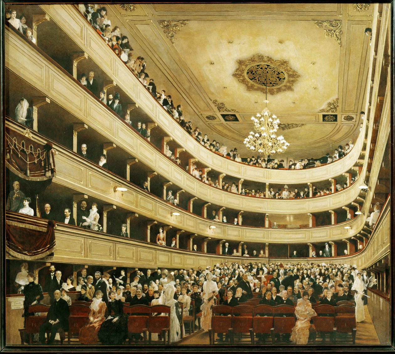 Auditorium i "Altes Burgtheater", det gamle Hofteater af Gustav Klimt
