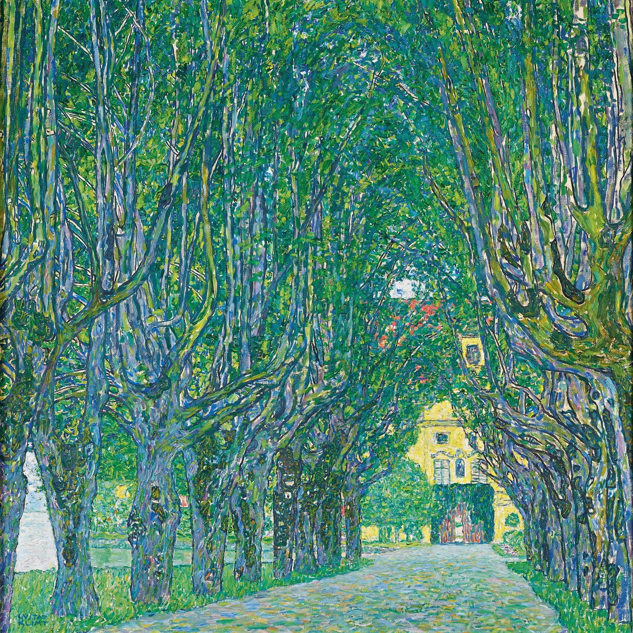 Avenue af Schloss Kammer Park af Gustav Klimt