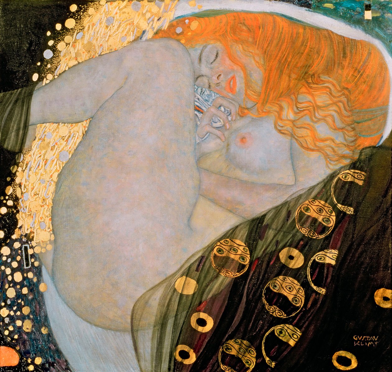 Danae, 1907 af Gustav Klimt