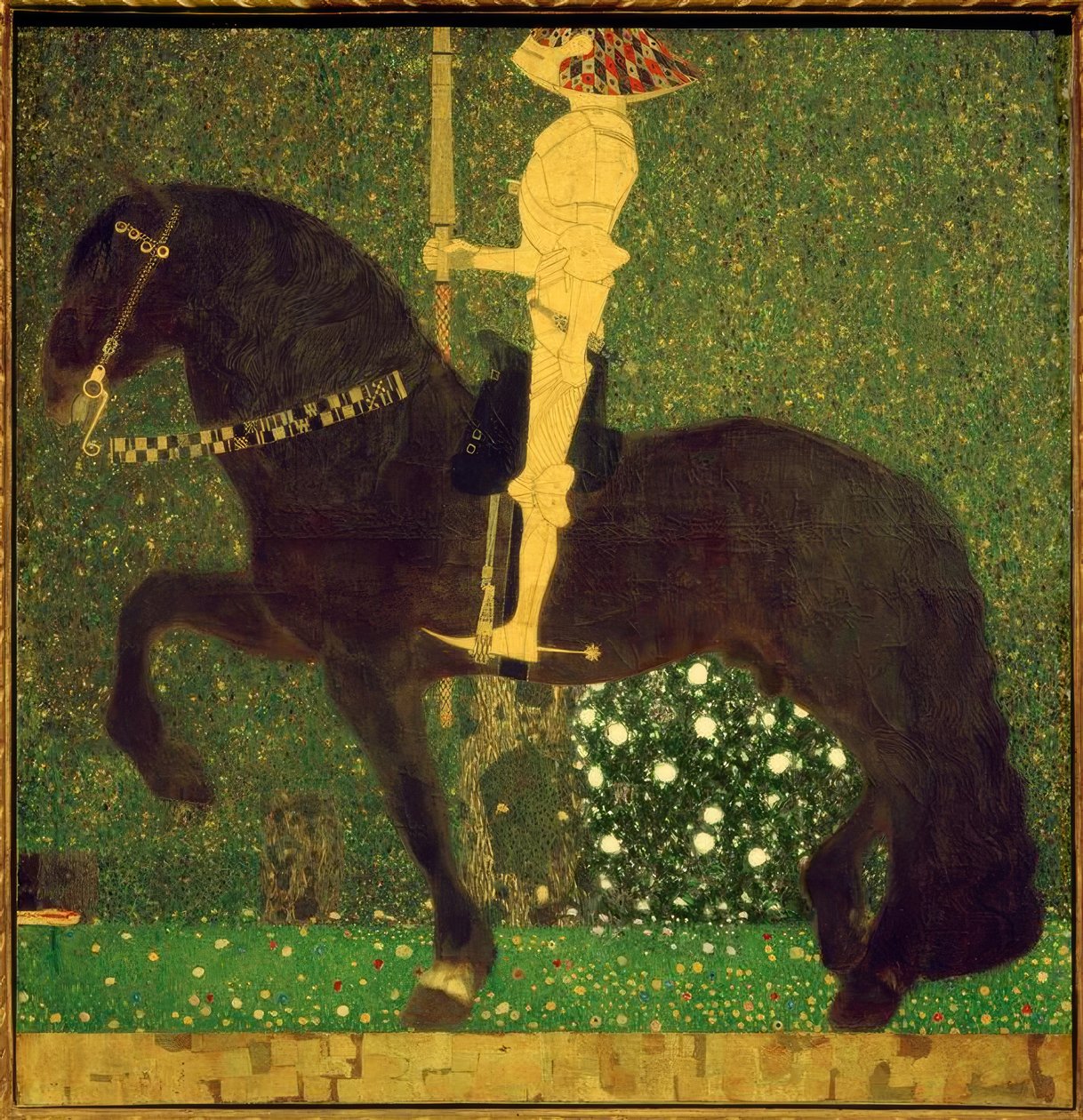 Livet er en kamp (Ridder; Den gyldne ridder) af Gustav Klimt