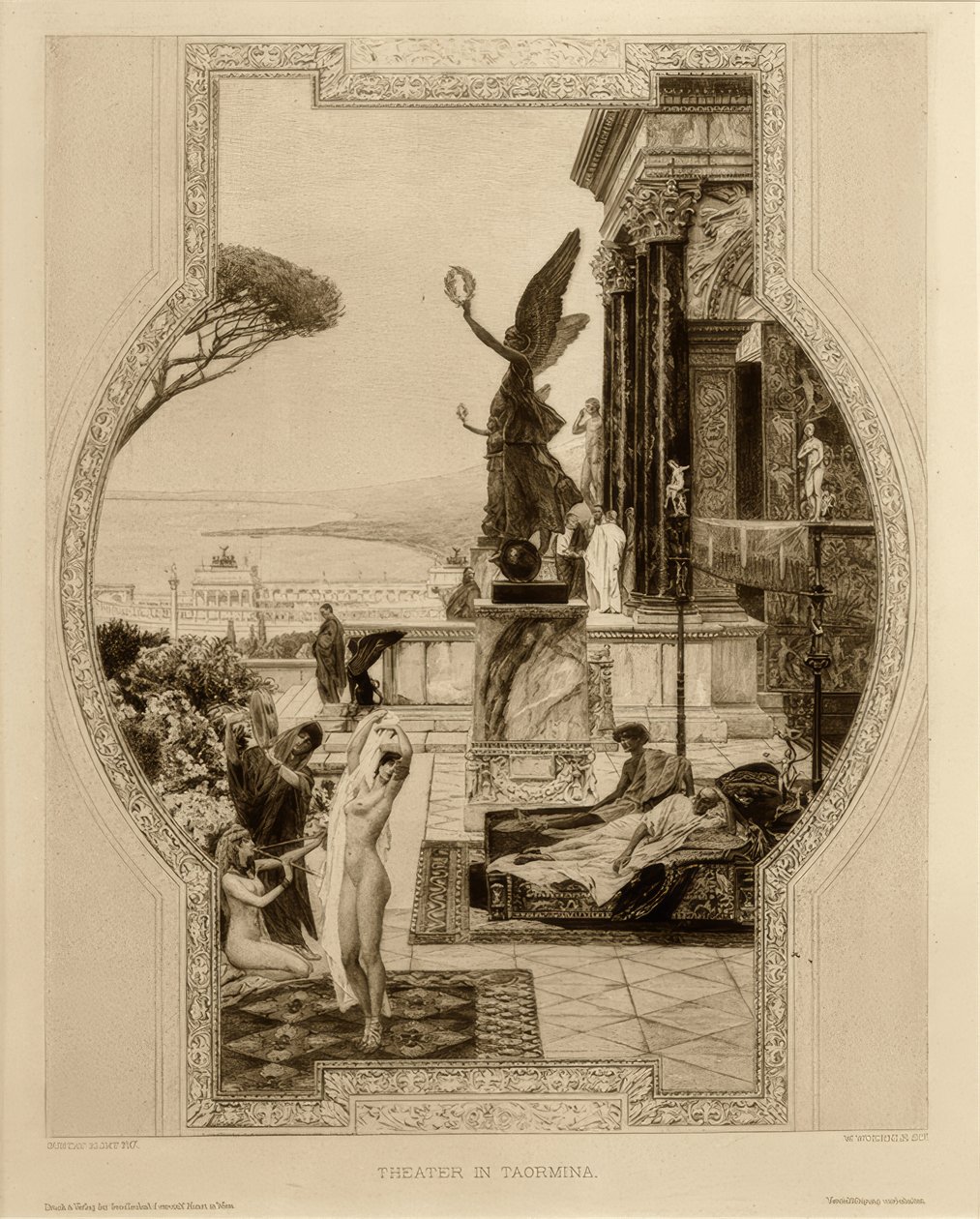 Das antike Teater i Taormina af Gustav Klimt
