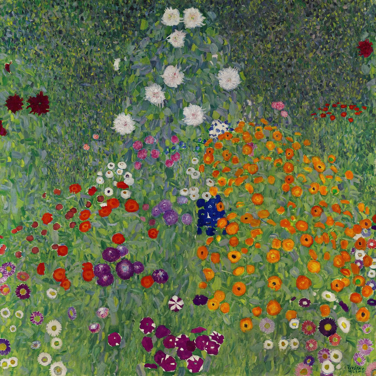 Gårdhave Blomsterhave, 1907. af Gustav Klimt