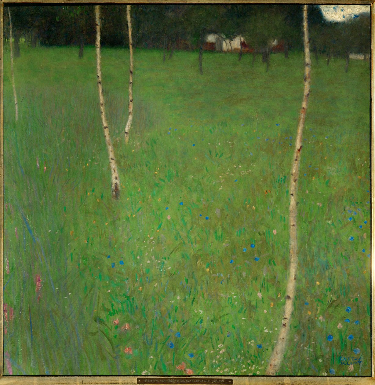 Bondegård med birketræer af Gustav Klimt