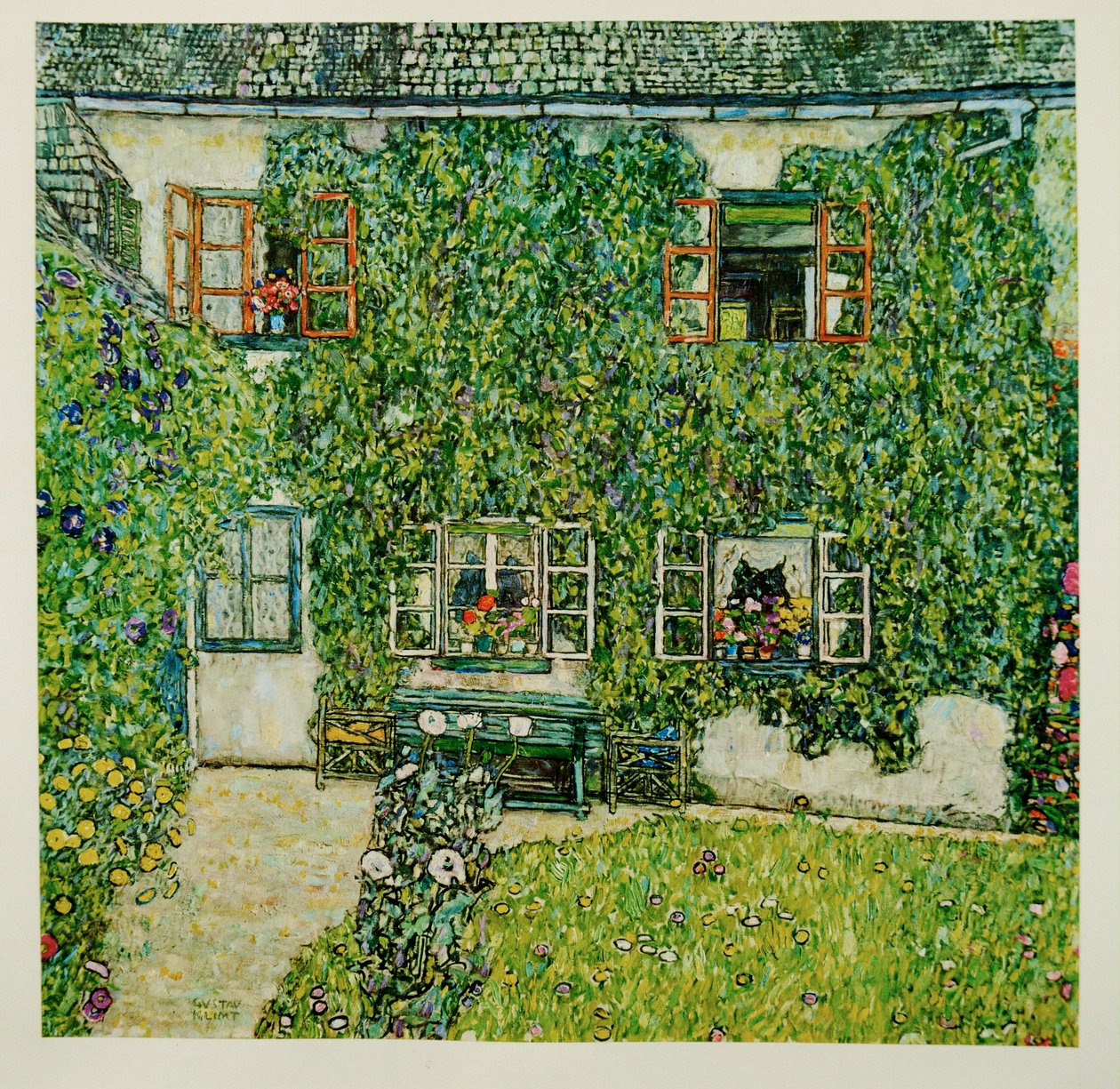 Skovbrugshus i Weissenbach ved Attersee-søen af Gustav Klimt