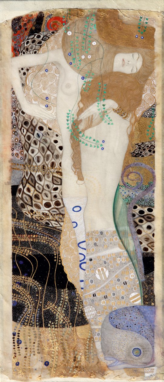 Veninder (Water Snakes I) af Gustav Klimt