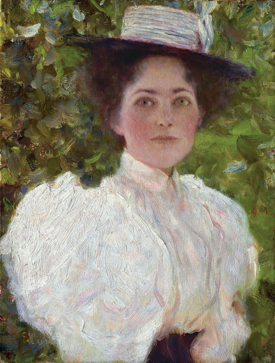 Girl in the Foliage, n. 1908 (öljy kankaalle) af Gustav Klimt