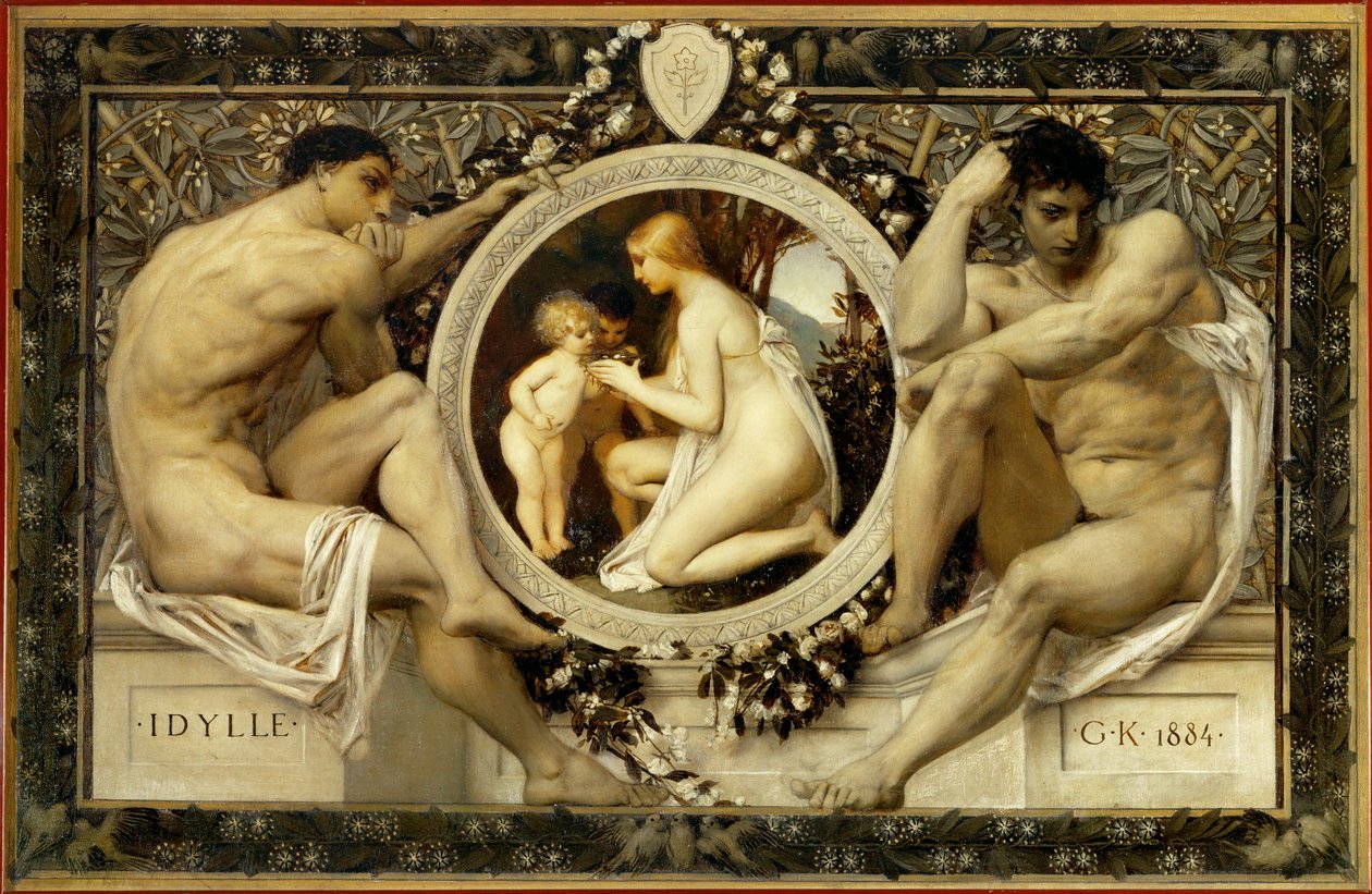 Idyl af Gustav Klimt