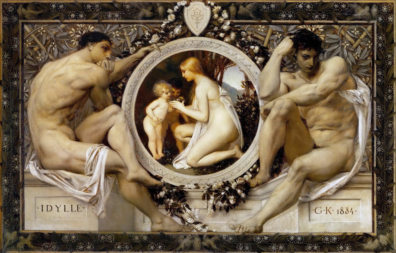Idyll - Klimt, Gustav (1862-1918) - 1884 - Olie på lærred - 49,5x73,5 - Wien Museum af Gustav Klimt