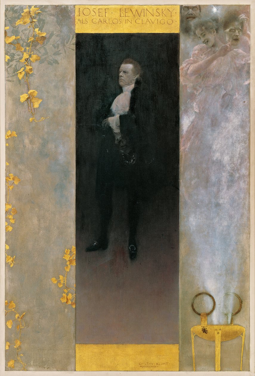 Josef Lewinsky som Carlos i Clavigo af Gustav Klimt