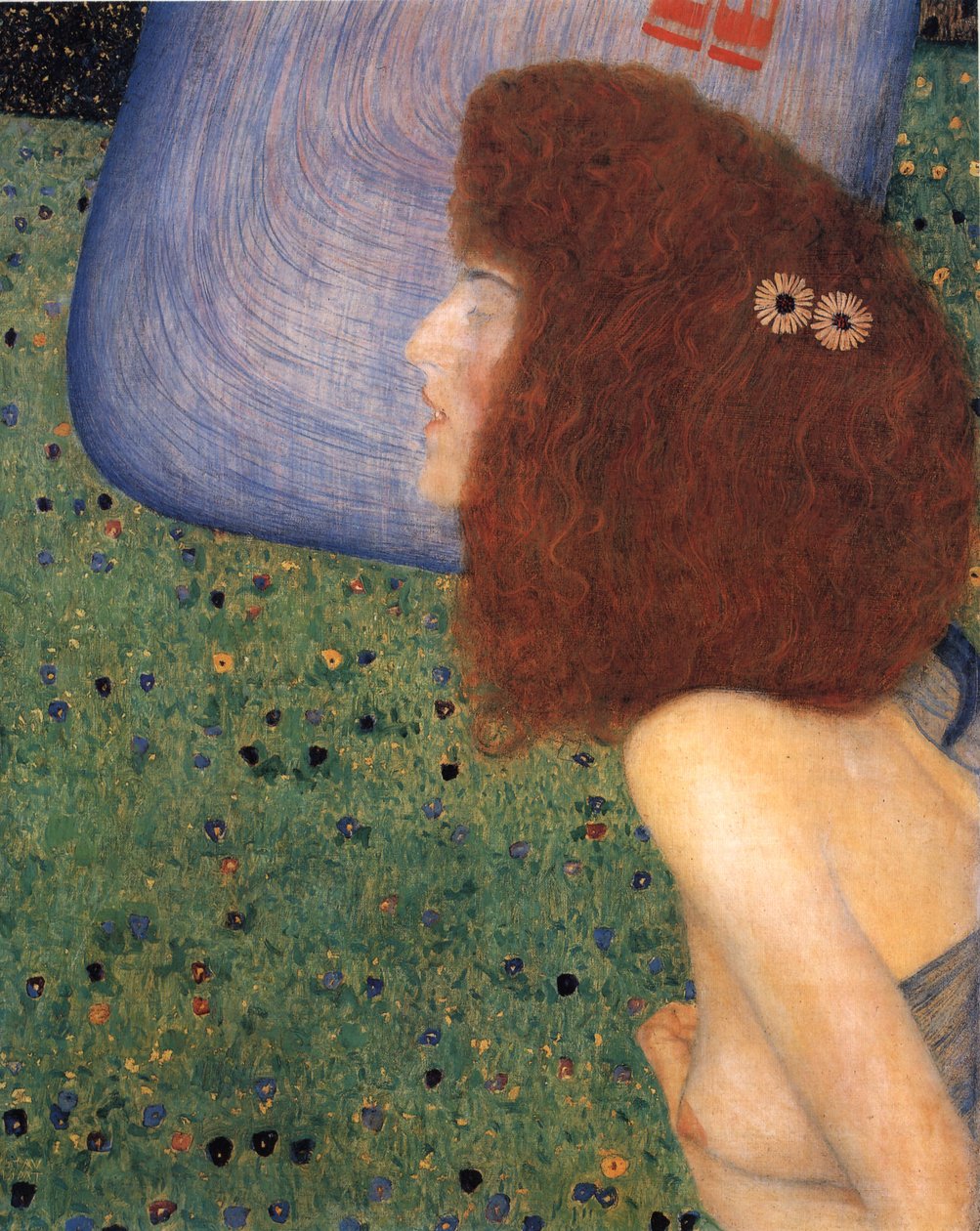 Klimt - Pige med blåt slør, ca. 1902-1903 af Gustav Klimt