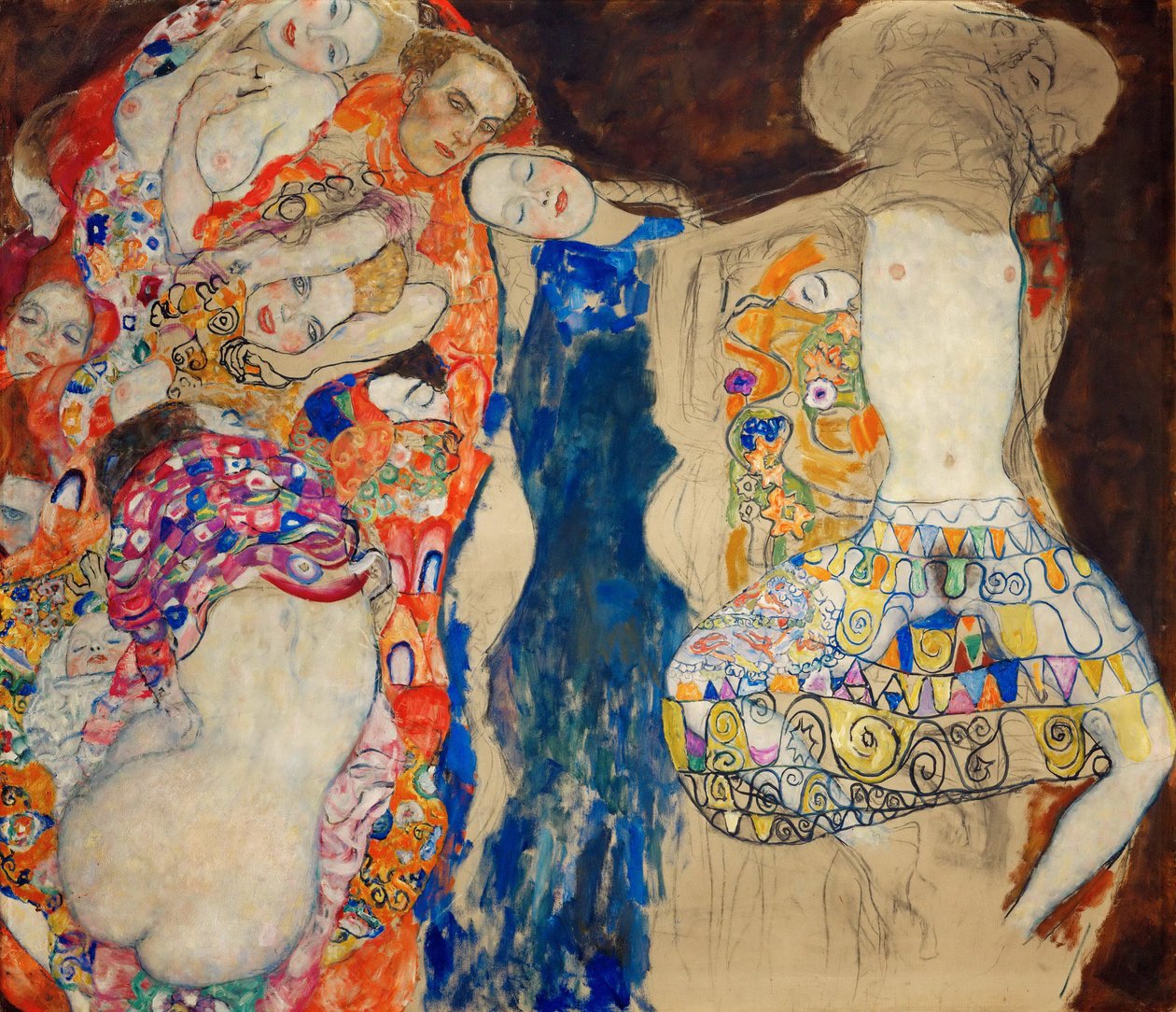 La Mariee - Bruden - Klimt, Gustav (1862-1918) - 1918 - Olie på lærred - 165x191 - Oesterreichische Galerie Belvedere, Wien af Gustav Klimt