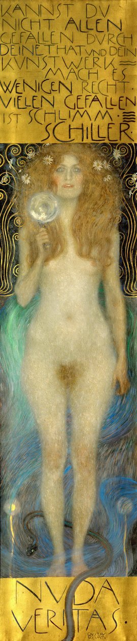 Nuda Veritas, 1899 af Gustav Klimt