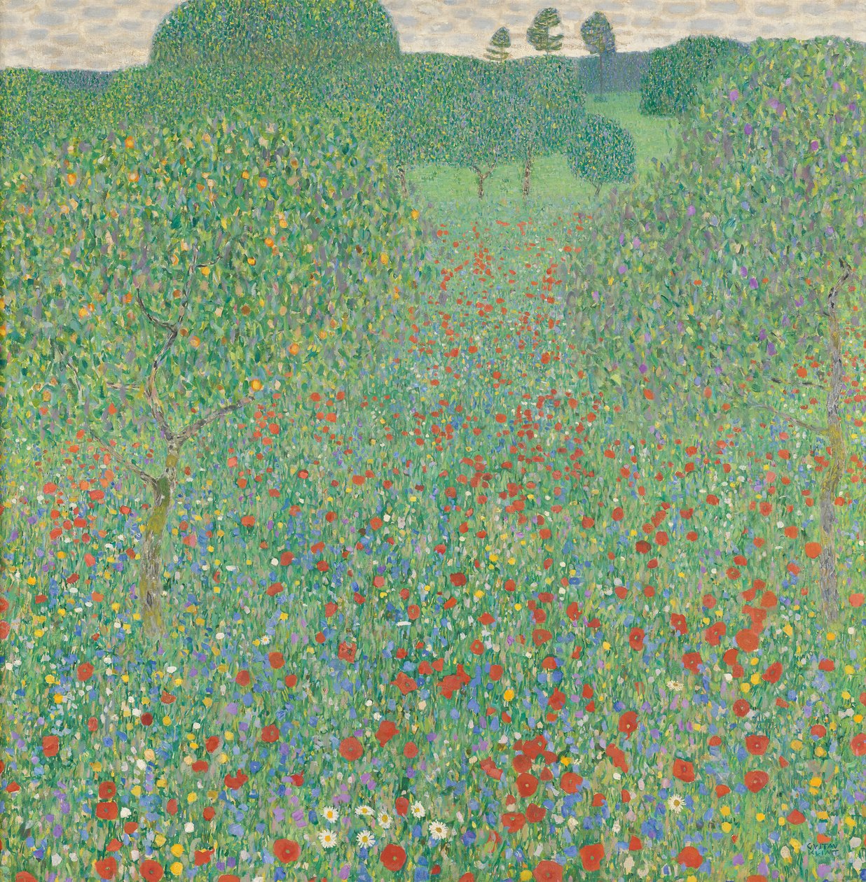 Valmuemark af Gustav Klimt