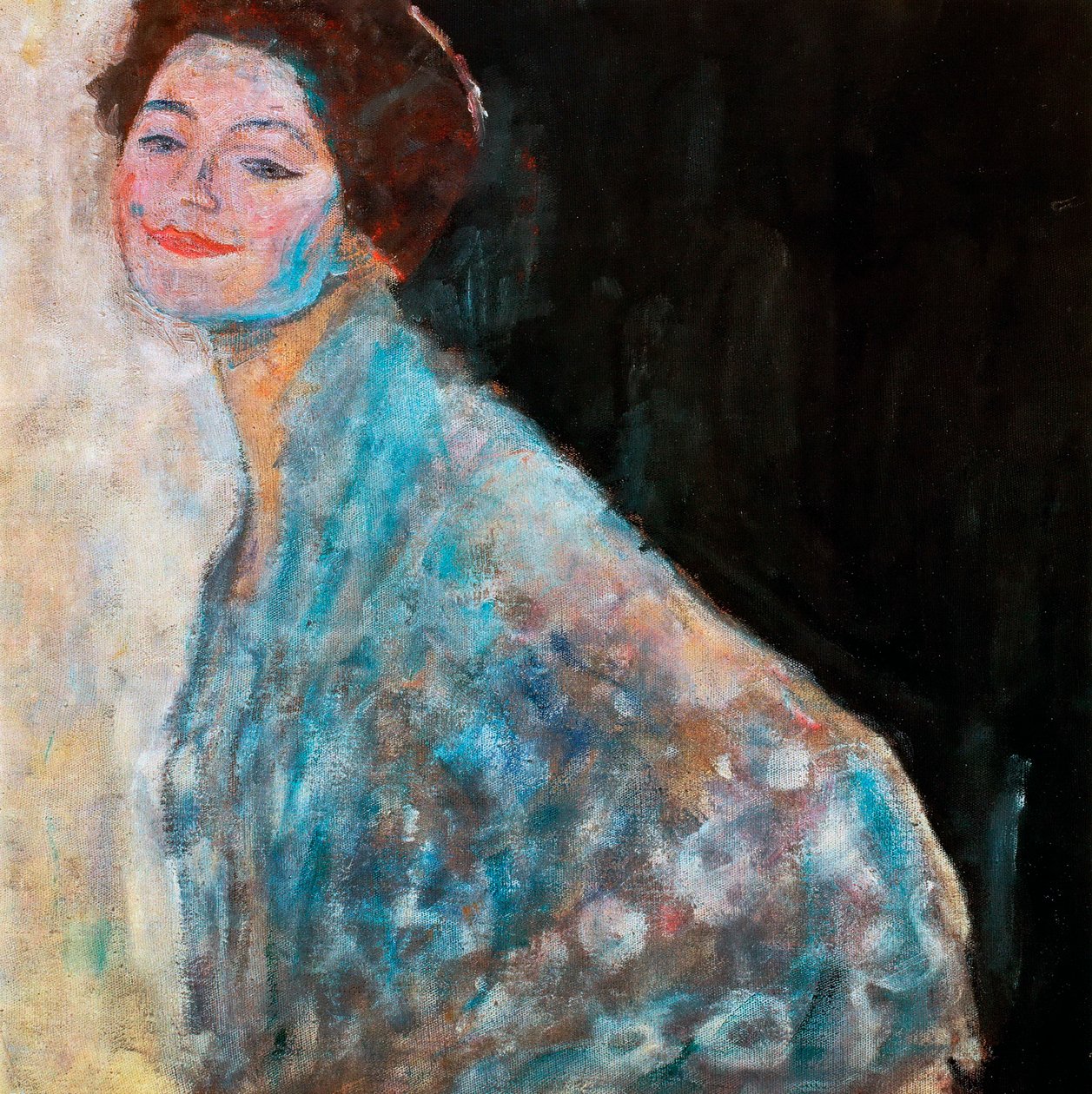 Portræt af en dame i hvid ufærdig, 1917 af Gustav Klimt