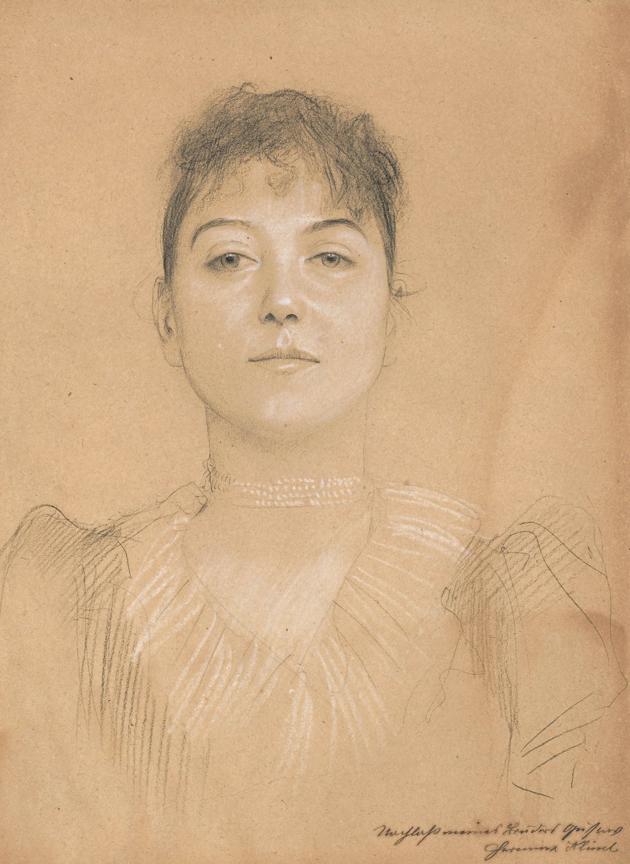 Portræt af en kvinde, ca. 1890-1891 af Gustav Klimt