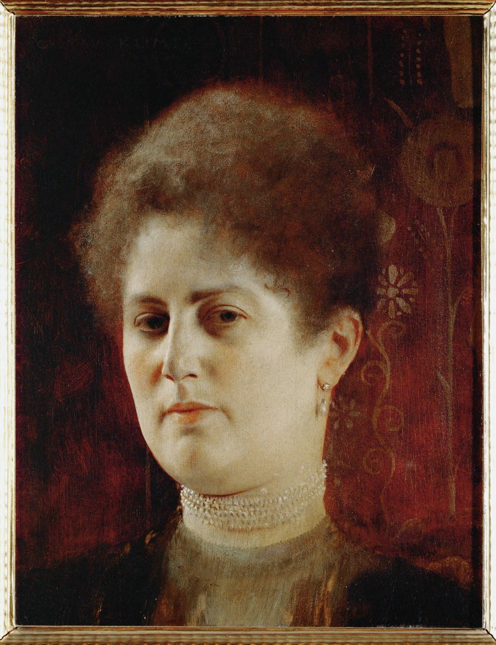 Portræt af en dame, ca. 1894 (olie på træ) af Gustav Klimt