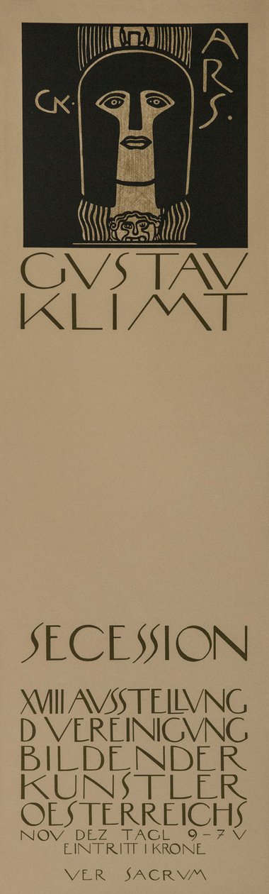 Plakat for den attende Wiens løsrivelsesudstilling, 1903. af Gustav Klimt