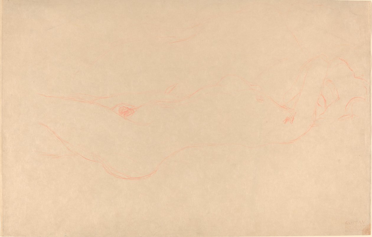 liggende kvinde af Gustav Klimt