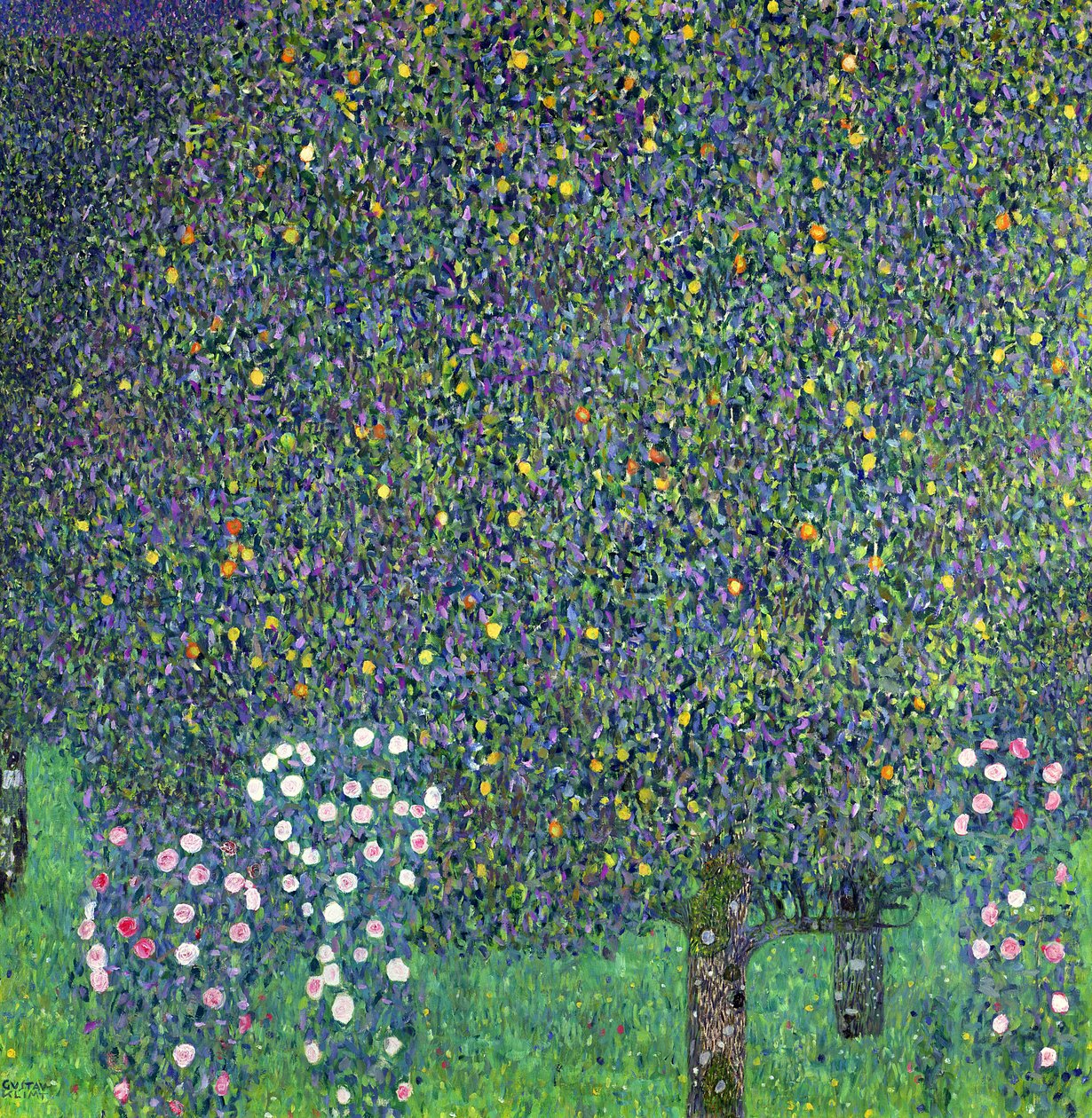Roser under træerne, c.1905 af Gustav Klimt
