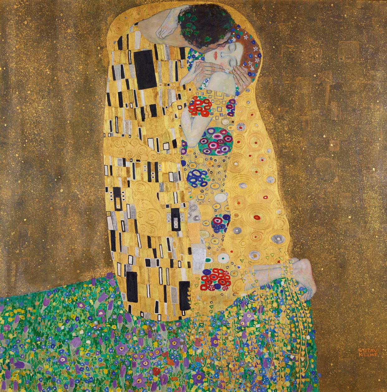 Russisk: "Kys" Kysset af Gustav Klimt