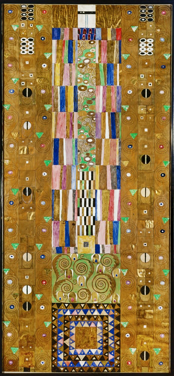 Skitse til Ridderen fra frisen i Palais Stoclet, Bruxelles af Gustav Klimt