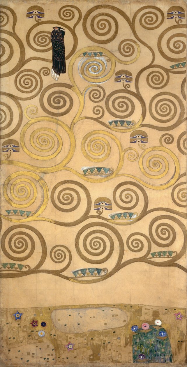 Skitser til frisen til Palais Stoclet i Bruxelles, Belgien (akvarel og blyant på papir) af Gustav Klimt