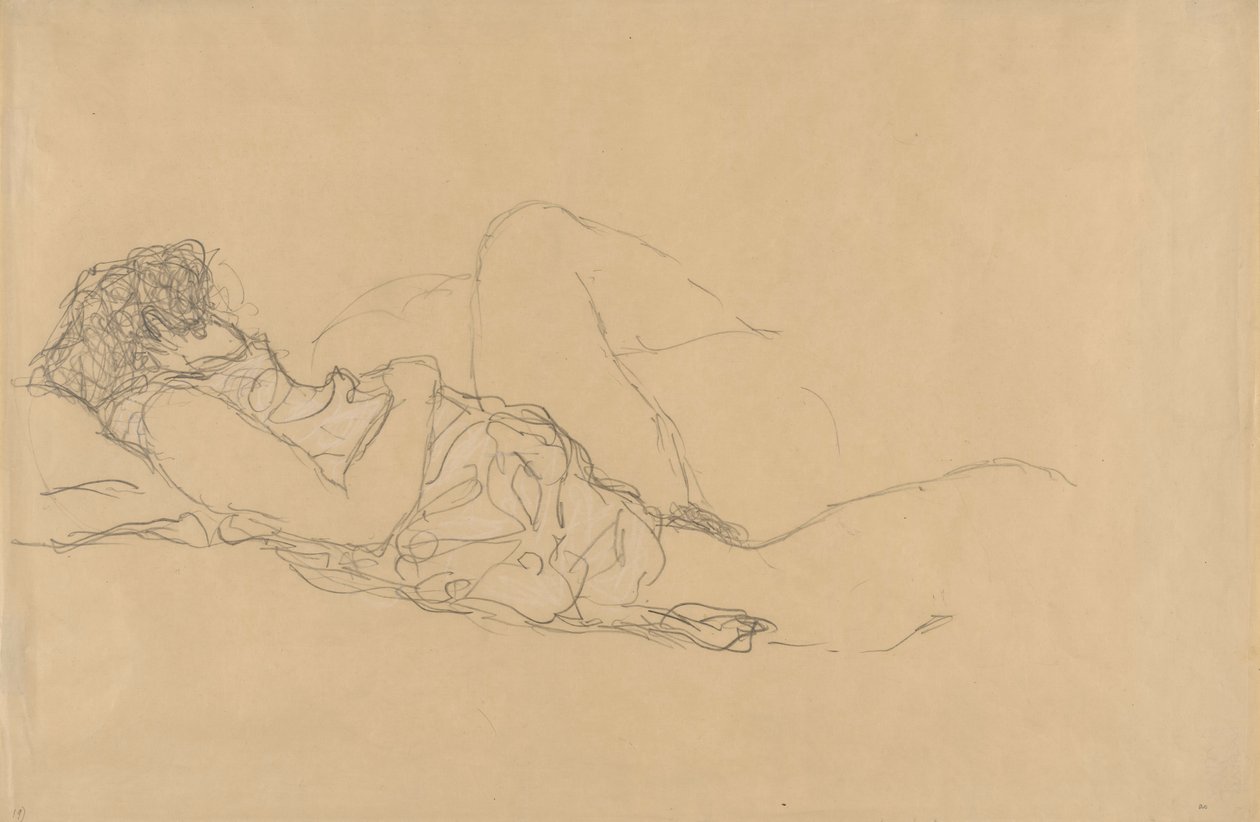 Sovende kvinde af Gustav Klimt
