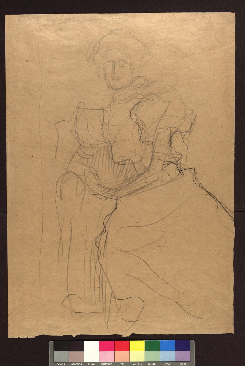 Studie zum Bildnis Sonja Knips af Gustav Klimt