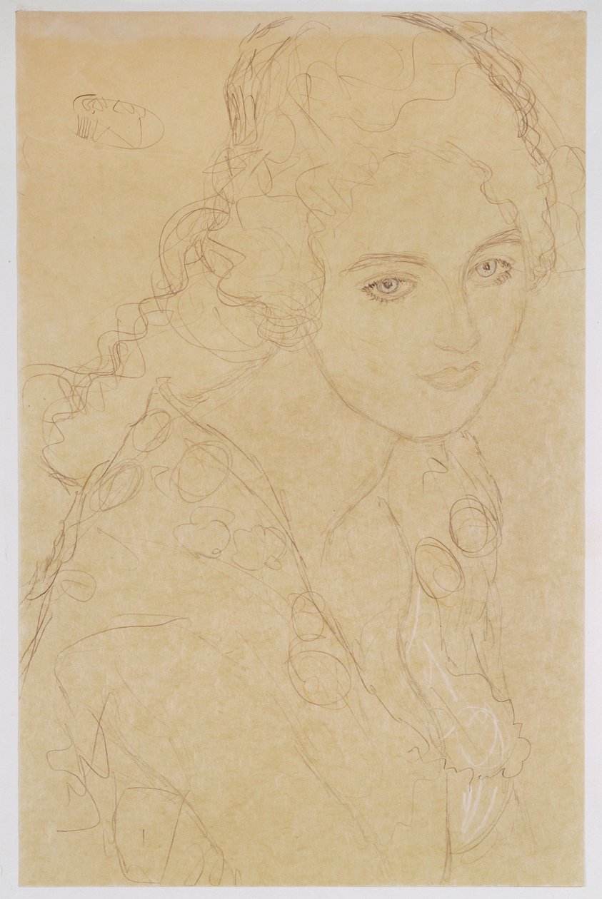 Studie til maleriet Portræt Ria Munk III af Gustav Klimt
