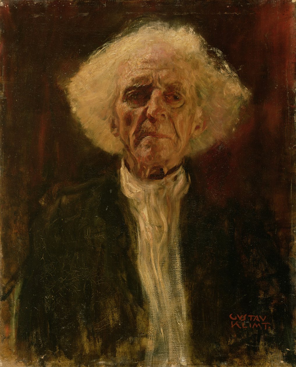 Undersøgelse af hovedet af en blind mand af Gustav Klimt