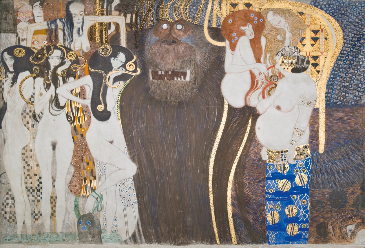 Beethoven-frisen: Længslen efter lykke af Gustav Klimt