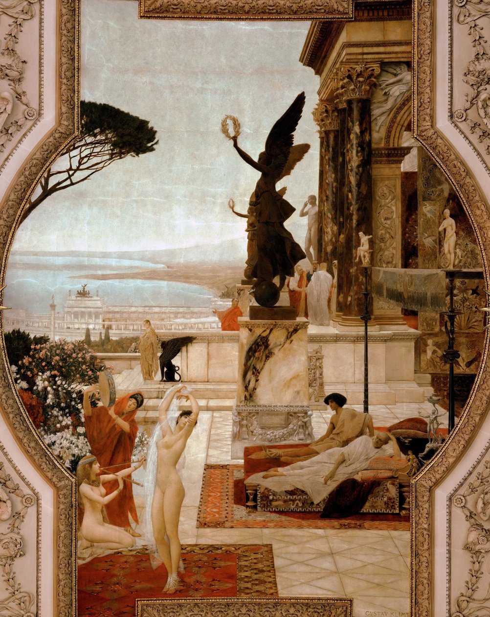 Teatret i Taormina, 1884-1888 af Gustav Klimt