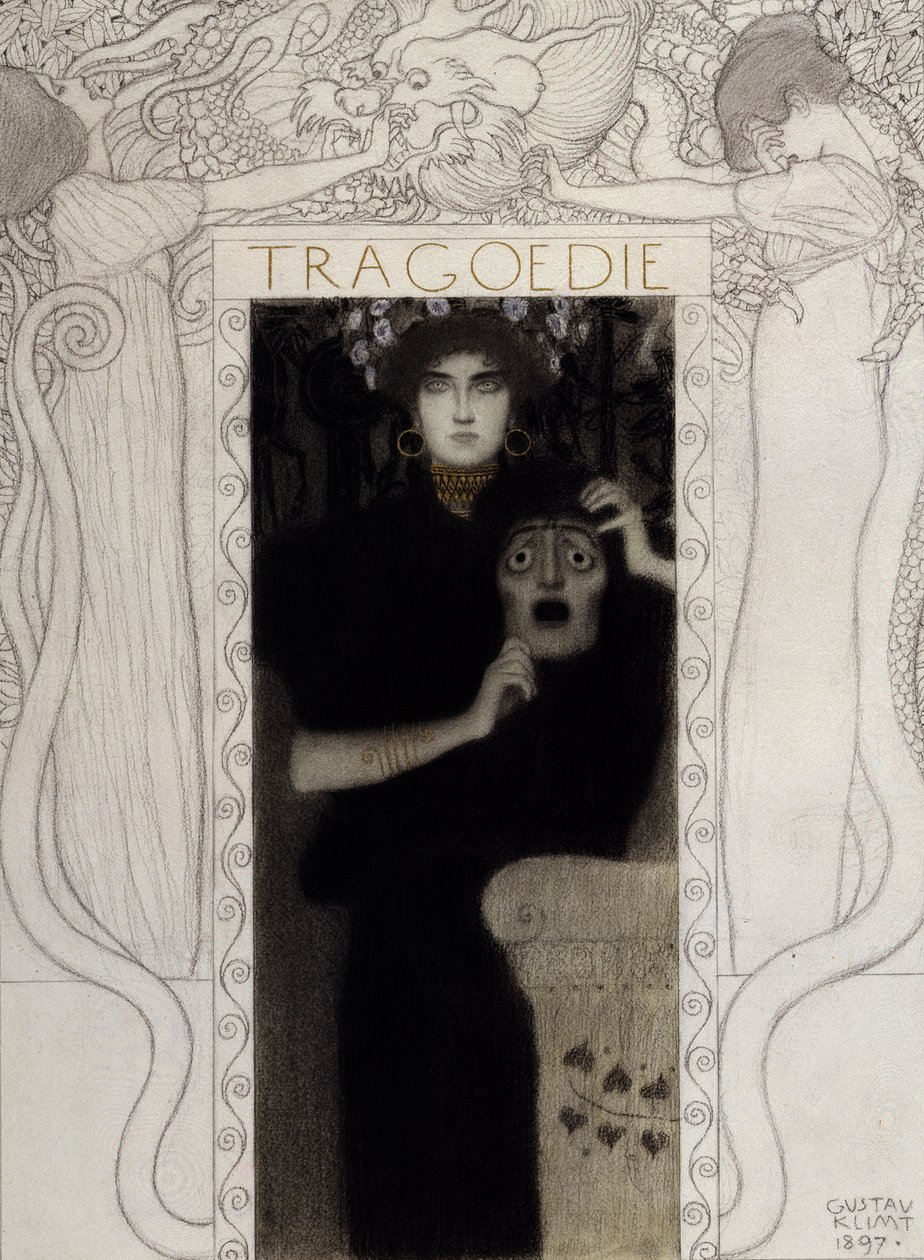 Tragedie, 1897 af Gustav Klimt