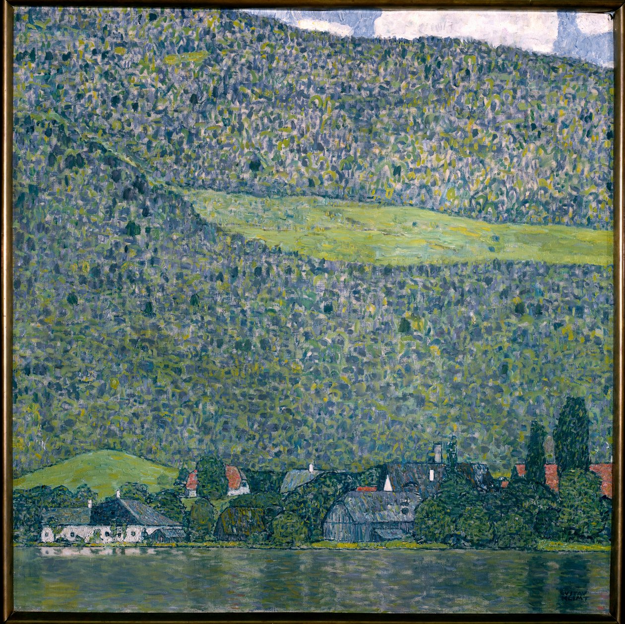 Udsigt over et Chateau Unterach ved Attersee-søen, 1915 af Gustav Klimt