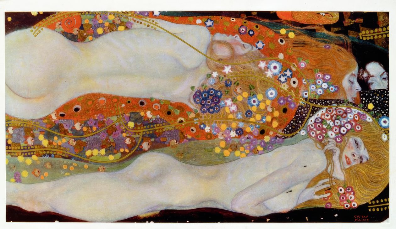 Vandslanger II af Gustav Klimt