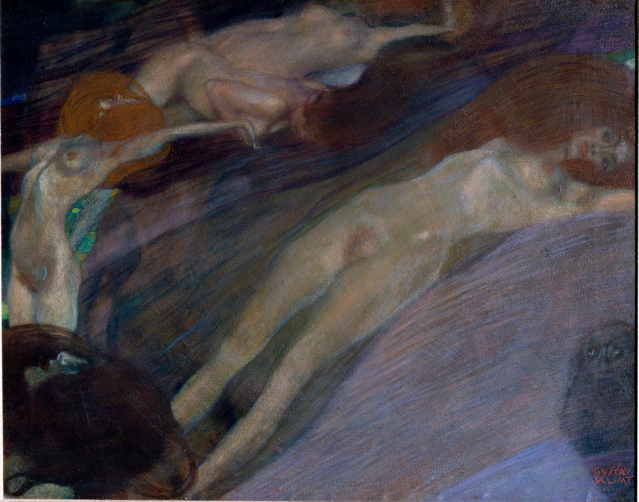 Vandagitee Maleri af Gustav Klimt (1862-1918). 1898 dim. 52x65 cm Østrigske Galleri Belvedere, Wien. af Gustav Klimt