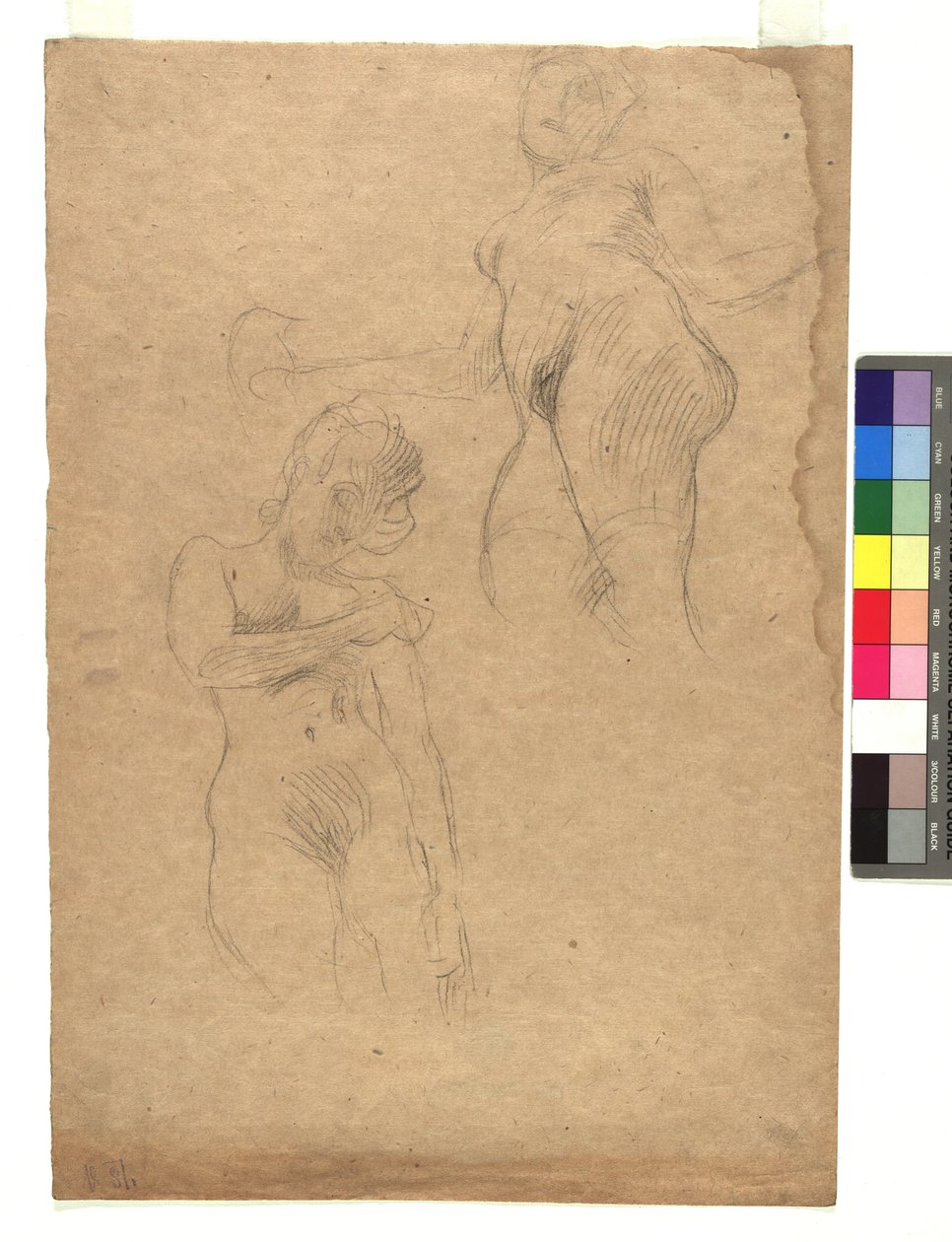 Zwei Studien weiblicher Akte af Gustav Klimt