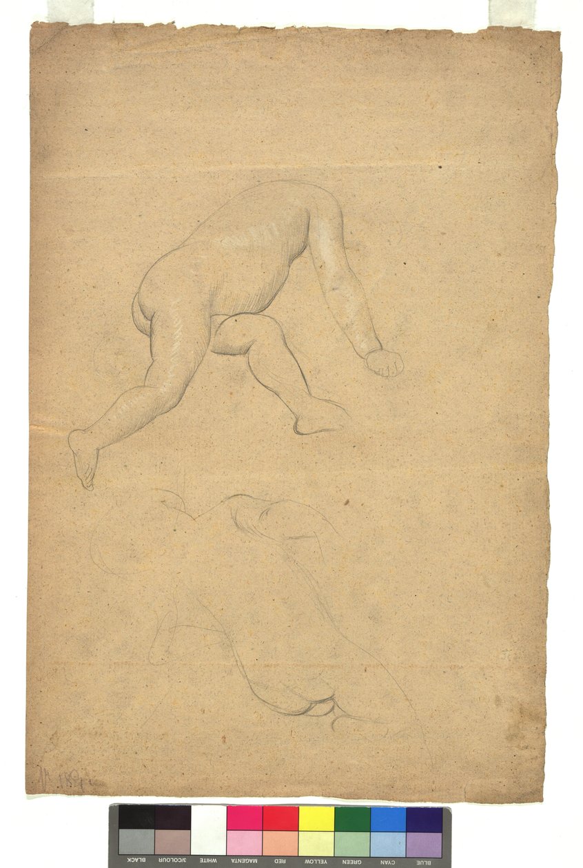 Zwei Studien zu nackten Kinderkörpern af Gustav Klimt