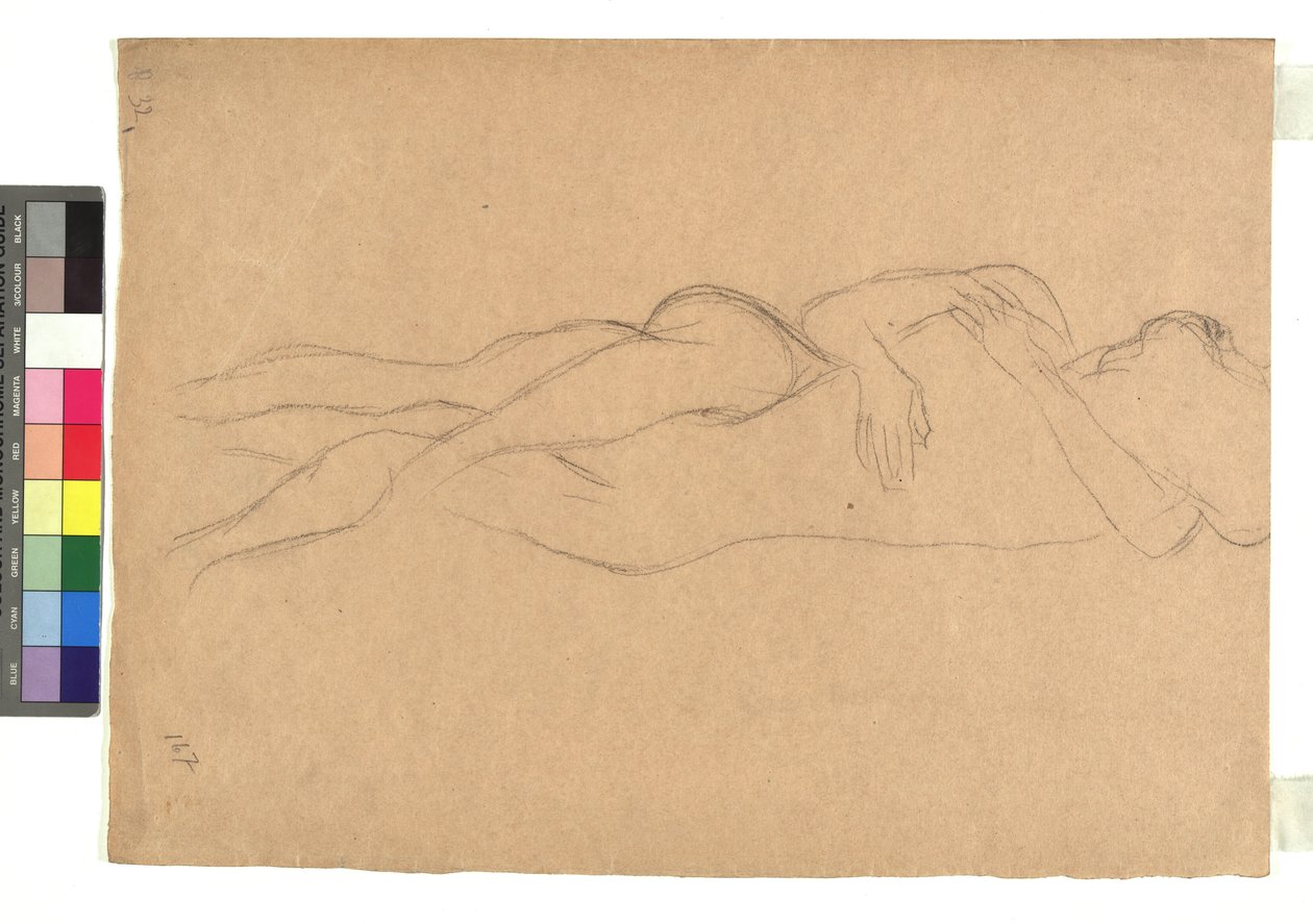 Zwei liegende Akte in Umarmung af Gustav Klimt