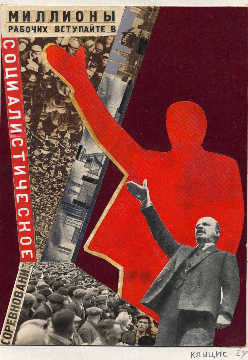 Millioner af arbejdere! Deltag i den socialistiske konkurrence! , ca 1927. af Gustav Klutsis