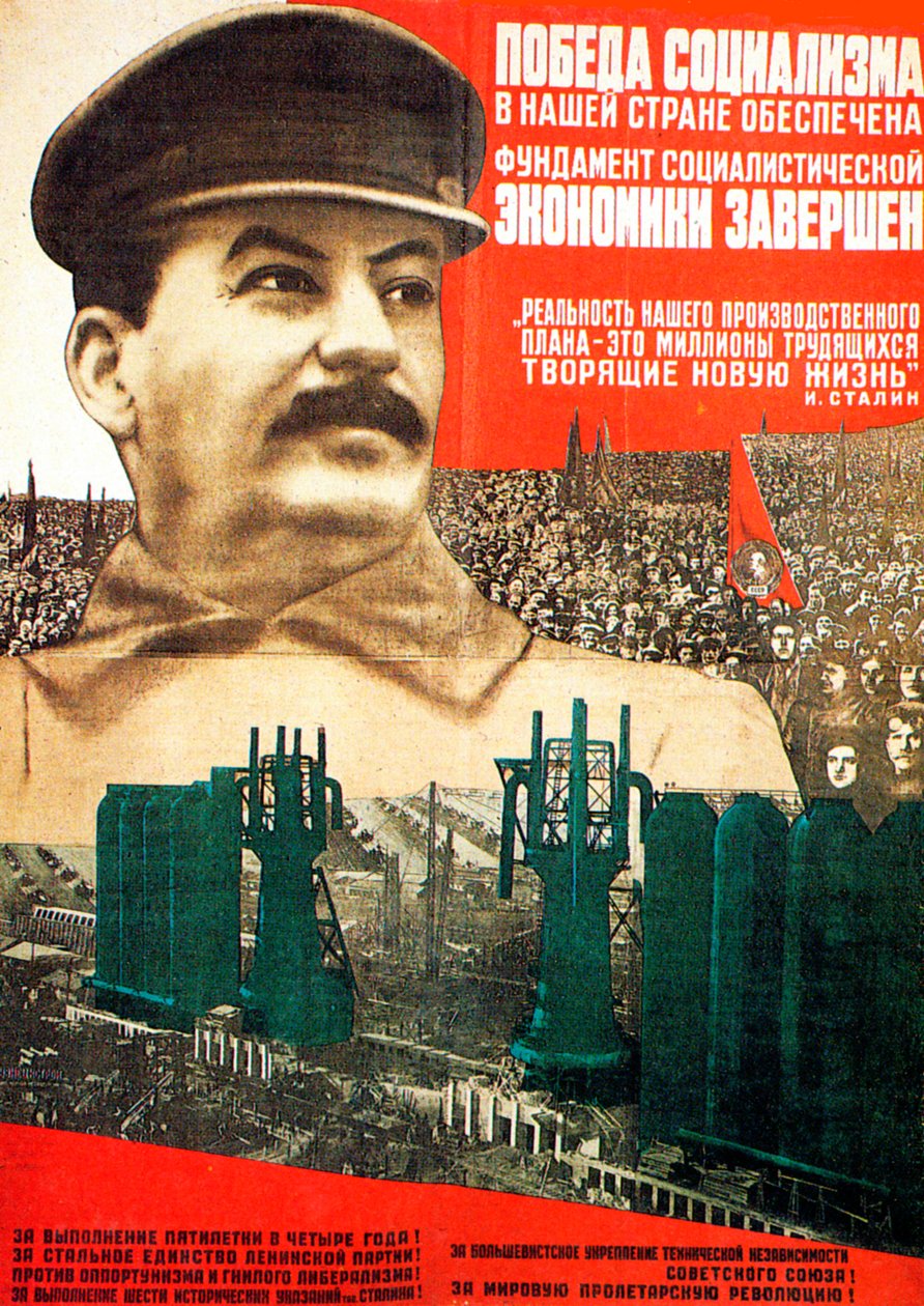 Socialismens sejr i USSR er garanteret, plakat, 1932. af Gustav Klutsis