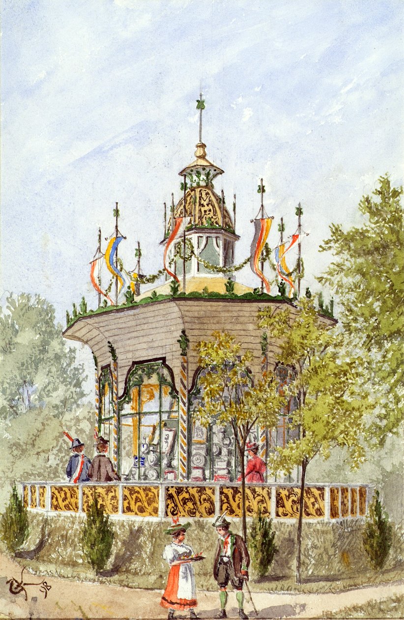 Gavetemplet til Schützenfest i Wien i 1898 af Gustav Korompay